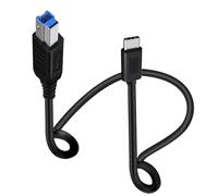 HuaLiSiJi Cavo da Tipo C a USB B 3.0 Alta Velocità 5Gbps Cavo Stampante USB C per Scanner, Dischi Rigidi Esterni, Stampanti Multifunzione ecc (Tipo C Nero, 1 m)
