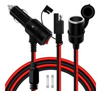 HuaLiSiJi Cavo di Prolunga per Accendisigari con Interruttore 12V 24V Splitter Accendisigari Auto Maschio Femmina con SAE Connettore Cavo 14AWG per Auto, Moto, Barca (14AWG, 1 m)