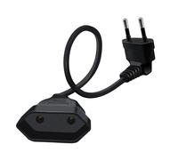 HuaLiSiJi Cavo Prolunga Presa Europea 2.5A 250V Prolunga Europea Prolunga Euro Corta, per Elettrodomestici, Lampada, Spina di Ricarica, TV, PC Ecc (0.3m)