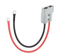 HuaLiSiJi Connettore Batteria 50A 600V Connettore Anderson con Cavo a Terminali ad Anello 10AWG Cavo della Batteria Anderson per Auto, Camper, Rimorchi, Argani, Sistemi Solare e Simili (0.5m)