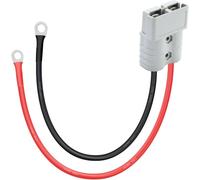 HuaLiSiJi Connettore Batteria 50A 600V Connettore Anderson con Cavo a Terminali ad Anello 10AWG Cavo della Batteria Anderson per Auto, Camper, Rimorchi, Argani, Sistemi Solare e Simili (1 m)