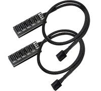 HuaLiSiJi Controller PC 3 Pin 4 Pin Splitter, HUB Con 1 Cavo Di Collegamento, Facile Da Individuare Tramite (5 Porte 2Pcs)