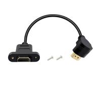 HuaLiSiJi HDMI Prolunga Montaggio a Pannello 4K 60Hz Cavo HDMI Maschio Femmina 90 Gradi per computer, lettore Blu Ray TV (Incurvato verso basso, 0.5 m)