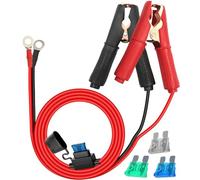HuaLiSiJi Pinze Cavi Batteria 12V 24V Con Fusibile Pinze Coccodrillo per Cavi 14AWG 30A, Pinze Coccodrillo Batteria Auto, Per La Ricarica Della Batteria O Altri Dispositivi (1m)