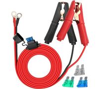 HuaLiSiJi Pinze Cavi Batteria 12V 24V Con Fusibile Pinze Coccodrillo per Cavi 14AWG 30A, Pinze Coccodrillo Batteria Auto, Per La Ricarica Della Batteria O Altri Dispositivi (2m)