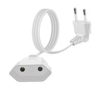 HuaLiSiJi Prolunga Europea 2.5A 250V Europea Cavo Prolunga Euro, per Elettrodomestici, Lampada, Spina di Ricarica, TV, PC Ecc (Bianco, 5m)