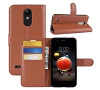 HualuBro Cover LG K8 2018 / LG K9, Flip Case in PU Pelle Premium Portafoglio [Funzione Stand] [Slot Carte] Leather Wallet Phone Custodia (Marrone)