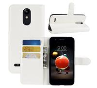 HualuBro Cover LG K9, Cover LG K8 2018, Flip Case in PU Pelle Premium Portafoglio Cover [Funzione Stand] [Slot Carte] Leather Wallet Phone Custodia per LG K8 2018 / LG K9 (Bianco)