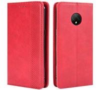 HualuBro Cover per DOOGEE X95, Flip Cover a Libro in Retro PU Pelle Magnetica Antiurto Case Portafoglio Custodia per DOOGEE X95 2020 Cover (Rosso)