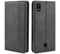 HualuBro Cover per LG K20 2019, Flip Case a Libro in Retro PU Pelle Magnetica Antiurto Portafoglio Custodia per LG K20 2019 Cover (Nero)