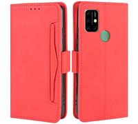 HualuBro Cover per UMIDIGI A7 PRO, Flip Cover a Libro in Premium PU Pelle Magnetica Antiurto Case Portafoglio Custodia per UMIDIGI A7 PRO Cover - Rosso
