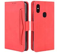 HualuBro Cover per UMIDIGI F1 / F1 Play, Flip Case a Libro in Pelle Premium Magnetica Antiurto Portafoglio Custodia per UMIDIGI F1 / UMIDIGI F1 Play Cover (Rosso)