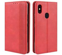 HualuBro Cover per UMIDIGI F1 / F1 Play, Flip Case a Libro in Retro PU Pelle Magnetica Antiurto Portafoglio Custodia per UMIDIGI F1 / UMIDIGI F1 Play Cover (Rosso)