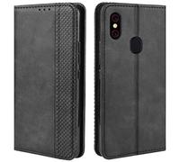 HualuBro Cover per UMIDIGI F1 / F1 Play, Flip Case a Libro in Retro PU Pelle Magnetica Antiurto Portafoglio Custodia per UMIDIGI F1 / UMIDIGI F1 Play Cover (Nero)