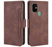 HualuBro Cover per UMIDIGI Power 3, Flip Cover a Libro in Premium PU Pelle Magnetica Antiurto Case Portafoglio Custodia per UMIDIGI Power 3 Cover - Marrone