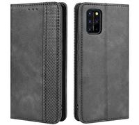 HualuBro Cover per UMIDIGI S5 PRO, Flip Cover a Libro in Retro PU Pelle Magnetica Antiurto Case Portafoglio Custodia per UMIDIGI S5 PRO Cover (Nero)
