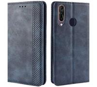 HualuBro Cover per Wiko View 3 PRO, Flip Case in PU Pelle Premium Portafoglio Cover [Funzione Stand] [Slot Carte] Leather Wallet Phone Custodia per Wiko View3 PRO 2019 (Blu)