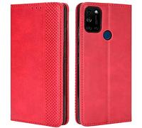 HualuBro Cover per Wiko View 5, Flip Cover a Libro in Retro PU Pelle Magnetica Antiurto Case Portafoglio Custodia per Wiko View 5 Cover (Marrone)
