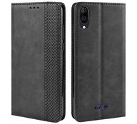 HualuBro Cover per Wiko Y80, Flip Case in PU Pelle Premium Portafoglio Cover [Funzione Stand] [Slot Carte] Leather Wallet Phone Custodia per Wiko Y80 2019 (Nero)