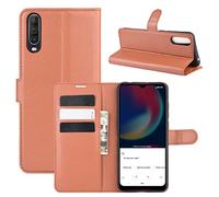 HualuBro Cover Wiko View 4 Lite, Flip Cover a Libro in PU Pelle Antiurto Portafoglio Leather Case Custodia per Wiko View 4 Lite Cover (Marrone)