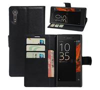 HualuBro Custodia Sony Xperia XZ/XZs, Custodia in Pelle PU Leather Portafoglio Wallet Protettiva Flip Case Cover per Sony Xperia XZ/XZs Smartphone (Nero)