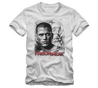 HUAMER Prison Break TV Series T-Shirt White 3XL