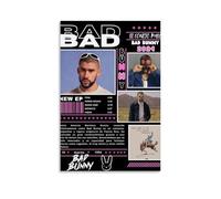 HUAMINGUKYYDS BAD Bunny - Poster XL con immagine di Escoge Entre Camiseta Ó Sudadera - Blanco Sudadera Con Capucha, estetica della stanza, pittura a olio su tela, poster da appendere per album/film