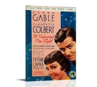 HUAMINGUKYYDS Poster con scritta "It Happened One Night", estetica della stanza, pittura a olio su tela, poster da appendere per album/film