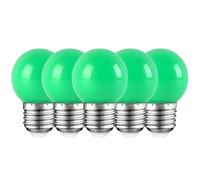 HUAMu 5 lampadine E27 LED da 2,5 W, colore verde, 200 lm, equivalente a alogene da 20 W, lampada decorativa CA 220 V-240 V