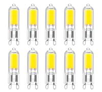 HUAMu LED G9 2W LED COB Bulb 250LM, AC220-240V, Cold White 6000K, Lampadina a risparmio energetico CRI80, Full Glass, Lampadina alogena 25W equivalente, Angolo a fascio 360 °, 10 confezioni