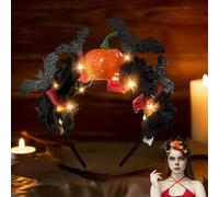 HuaMuDM Corona di fiori per Halloween,copricapo per il giorno dei morti,Cerchietto Halloween Fascia, Giorno dei Morti Copricapo Festa, accessori per capelli per cosplay, feste di carnevale