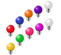 HUAMuLampadine Colorate LED E27 Edison 2W equivalenti a 20W AC 220V-240V per Casa Matrimoni Halloween Christmas Party Bar Atmosfera e Illuminazione Lampadine Led a Colori - Confezione da 10