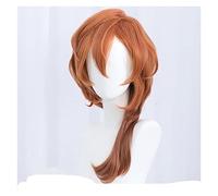 HUANDE Parrucca di alta qualità per cosplay con motivo anime Bungo randagi Chuya Nakahara Chuuya, resistente al calore, con cappuccio per parrucca
