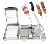 HuanEssentric Macchina per Spiedini Carne a 10 Pezzi per Ciclo | Dotata Di Due Stampi,Forma Uniforme Della Carne,Accessorio Indispensabile per Gli Appassionati Di Barbecue