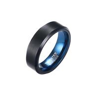 HUANGBONIG 2 pezzi: lo squisito anello interno da 6 mm e l'anello esterno blu è popolare in Europa e in America., Metallo