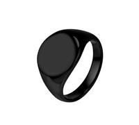 HUANGBONIG 2PC- Europa e America semplice acciaio al titanio anello di tenuta modello personalizzato, No. 6, Metallo