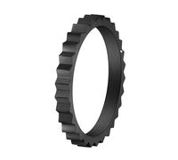 HUANGBONIG 2PC- Europa e Stati Uniti semplice irregolare concavo-convesso anello ingranaggio senza genere vento titanio anello dito indice, No. 8