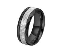 HUANGBONIG 2PC- giapponese e coreano sezione in acciaio al titanio diamante rime modello europeo e americano semplice intarsiato ornamenti, No. 6