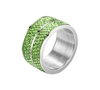 HUANGBONIG 2PC- Gli uomini europei e americani sono semplici e squisiti. Sei file di acciaio al titanio sono piene di anelli di diamanti, 11(th)