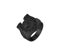 HUANGBONIG 2PC- titanio anello occhio personalizzato totem gioielli, 9#, Metallo