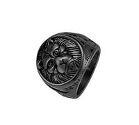 HUANGBONIG 2PC- titanio testa di leone anello uomo prepotente gioielli, 11#, Metallo