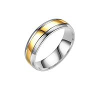 HUANGBONIG 2PC- Versione coreana di anello elemento temperamento anello coppia titanio, 12(th), Metallo