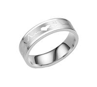 HUANGBONIG 2PC- versione coreana di semplice temperamento amore squisito anello in titanio, 12(th), Metallo