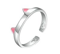 HUANGBONIG 2PCS - Anello creativo in stile coreano fresco, dolce, carino, abile, squisito e versatile - bianco