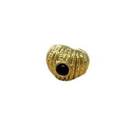 HUANGBONIG Anello creativo e personalizzato in agata nera, anello retrò malachite, No. 6