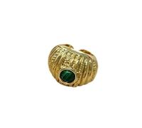 HUANGBONIG Anello creativo e personalizzato in agata nera, anello retrò malachite, No. 7