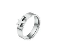 HUANGBONIG Anello in titanio con farfalla e luna, gioiello squisito per uomini e donne in Europa e in America, 9#, Metallo