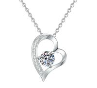 HUANGBONIG Argento puro Mosan pietra amore croce pendente signore coreane -50 d pietra Mosan