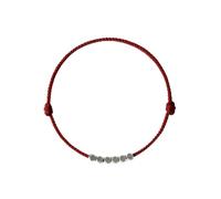 HUANGBONIG Braccialetto rotondo placcato in argento rosso da donna, design giapponese -LS0258