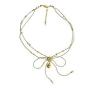 HUANGBONIG Collana con fiocco di design giapponese e coreano